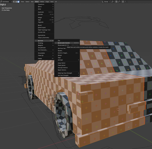 Recalculating normals in Blender